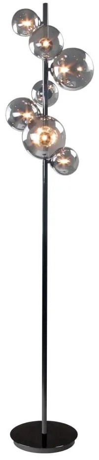 Wofi 3014-705W - LED Stojacia lampa VILLA 7xG9/3W/230V čierna