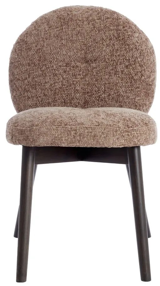 Hnedé čalúnené jedálenské kreslá v súprave 2 ks Sinosa – Light &amp; Living