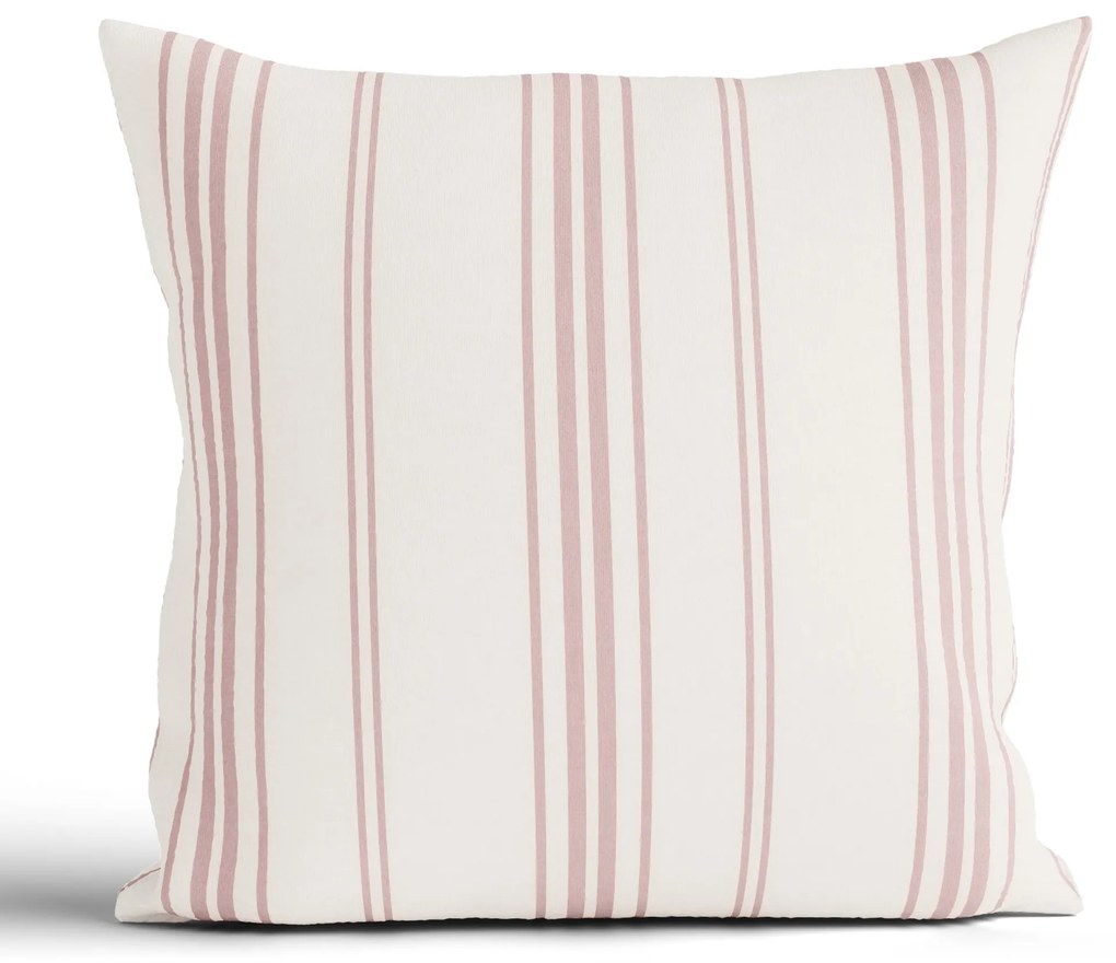 Bavlnená obliečka na vankúš Natural 40 × 40 cm - Prúžky červené