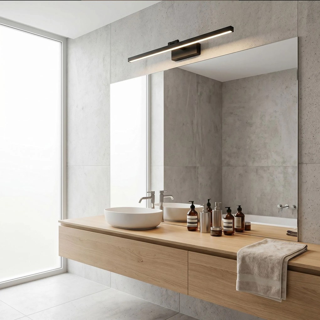Toolight Toolight, LED nástenné svietidlo, 80cm, 13W, 4000K, 500lm, APP1868-1W, čierna matná, OSW-66024