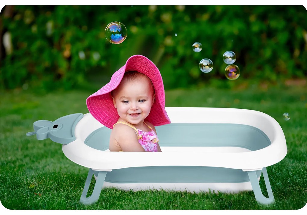 Ricokids Detská vanička s teplomerom RK-282 biela a modrá
