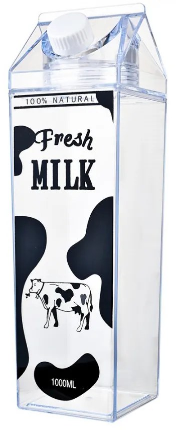 Water Bottle 1000 Ml Transparent Plastic Cow - 1000 ml