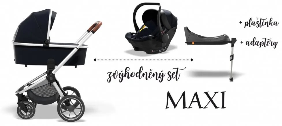 Moon kombinovaný kočík RESEA S BASIC 2022 set MAXI Navy