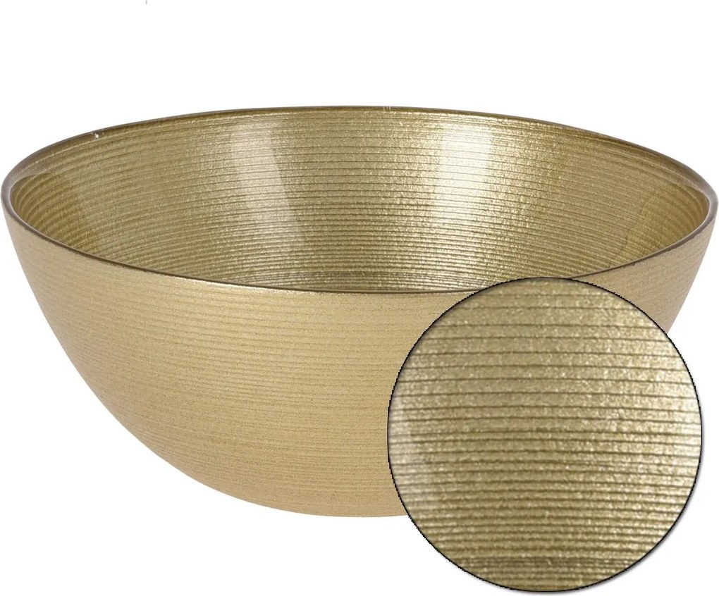 Sklenená misa Golden (fi) 15 cm