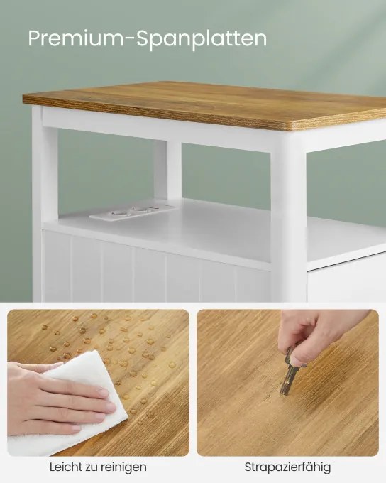 Príručný stolík so zásuvkami LET327W14