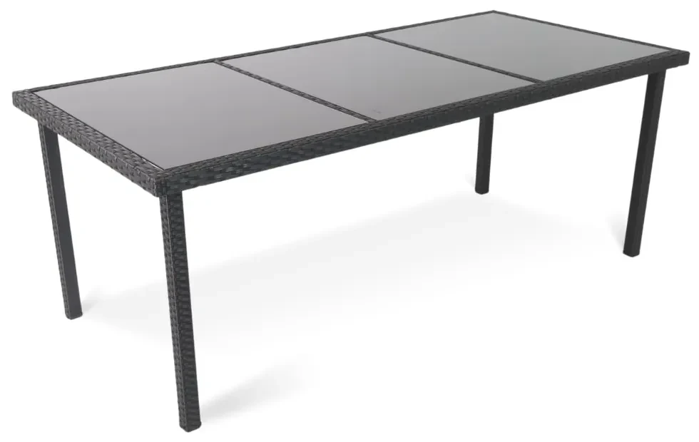 Záhradná zostava Orsino - 8 miest, čierna