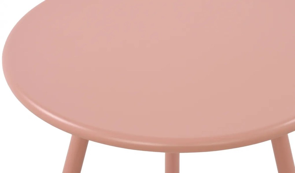 Konferenčný stolík Berea - v40 x Ø50 cm - Ružová