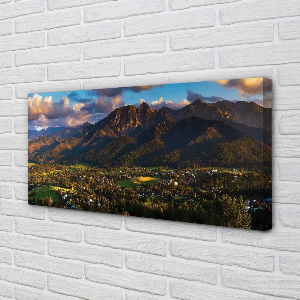 Obraz canvas horské slnko 140x70 cm