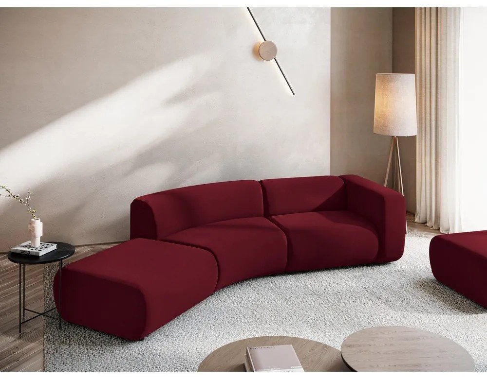 Vínovočervená zamatová leňoška (ľavý roh) Ekahi – Makamii