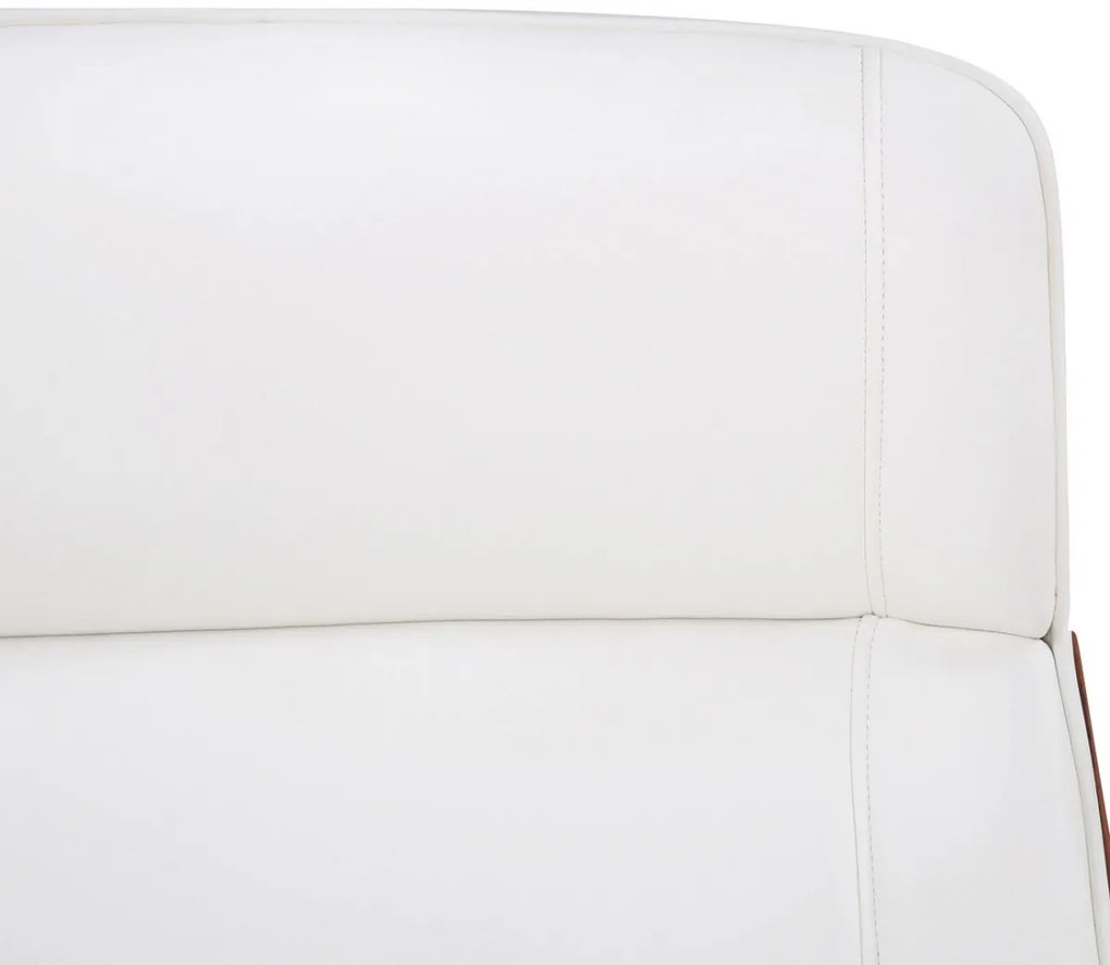 Kancelárska stolička Varel - drevo orech - Biela