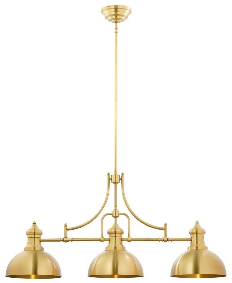 Jupiter 1915 - Luster na tyči PLATINO 3xE27/60W/230V mosadz