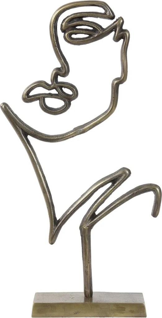 Bronzová stolové dekorácie v tvare tváre Face starožitné bronze - 48 * 26 * 8 cm