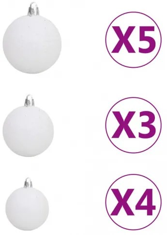 vidaXL Vianočná girlanda s LED a súpravou gulí zelená 10 m PVC-