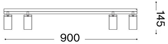 Ideal Lux - LED Bodové svietidlo PROFILO 4xGU10/7W/230V biela