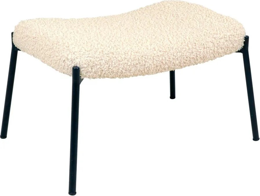 Krémovobiela podnožka z umelej kožušiny Glasgow – House Nordic