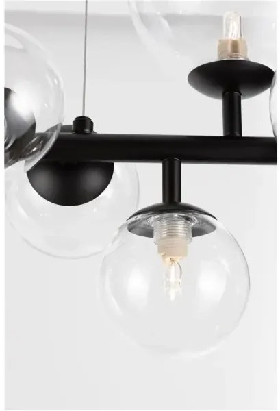 Retro luster Odillia B 65 čierna číra