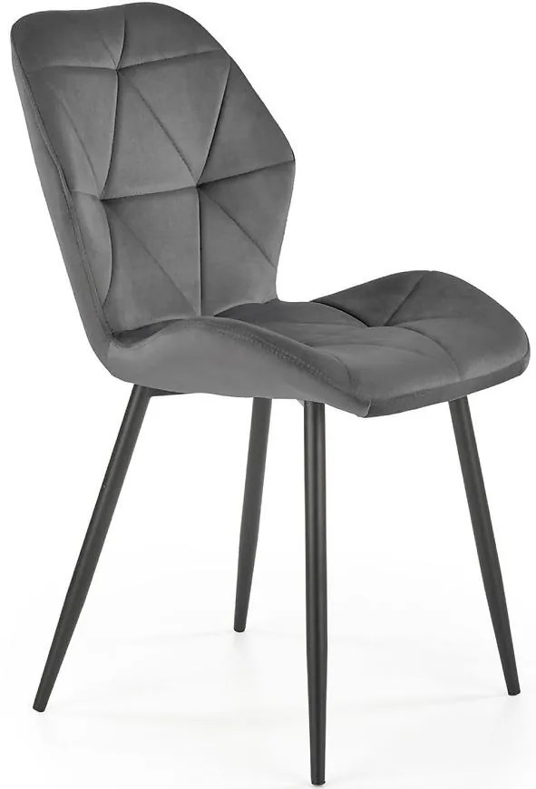 Stolička K453 Velvet/Kov Šedá
