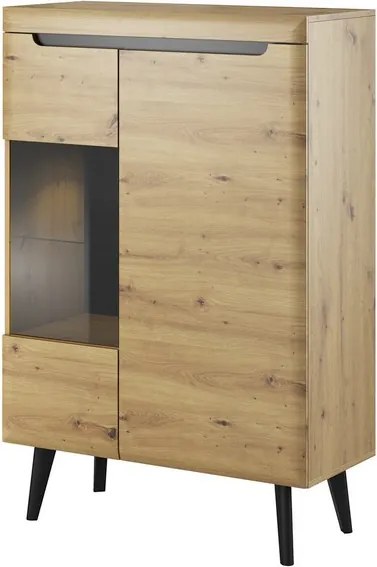 Nízka vitrína Nordi, dub artisan