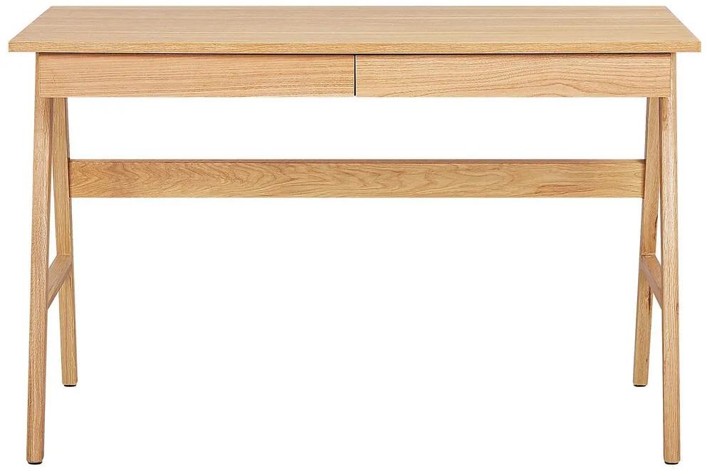 Písací stôl 120 x 70 cm svetlé drevo SHESLAY Beliani