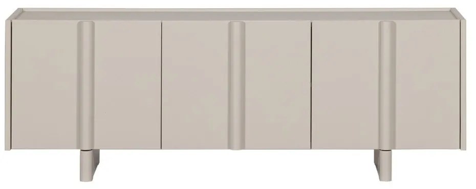 Svetlosivý TV stolík z borovicového dreva 152x53x46 cm Basu – WOOOD