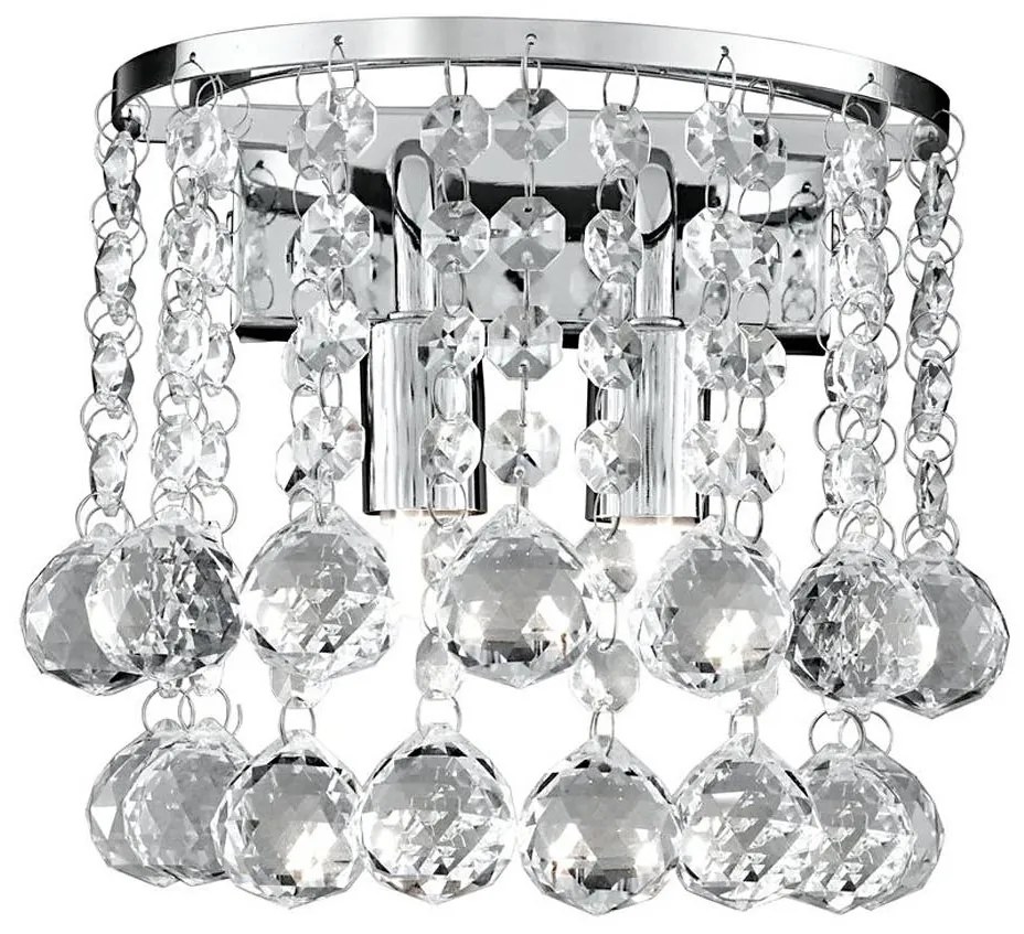 Searchlight 2402-2CC - Krištáľové nástenné svietidlo HANNA 2xG9/33W/230V