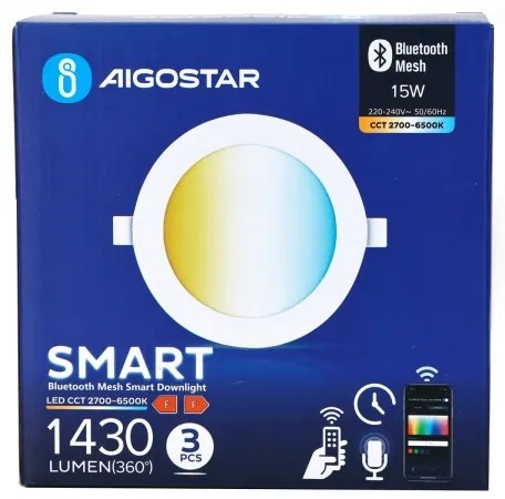 Aigostar-SADA 3x LED Stm. podhľ. svietidlo MESH 15W/230V 2700K-6500K pr.17cm