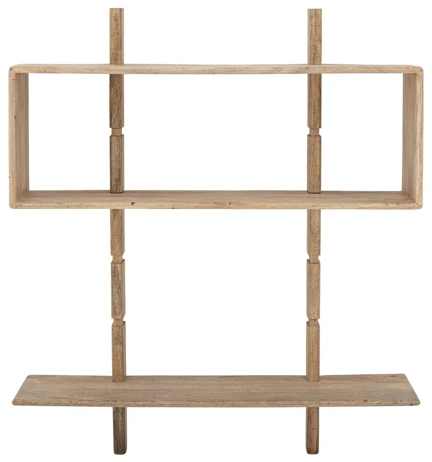 Nástenná knižnica z mangového dreva v prírodnej farbe 96,5x110,5 cm Millian – Bloomingville