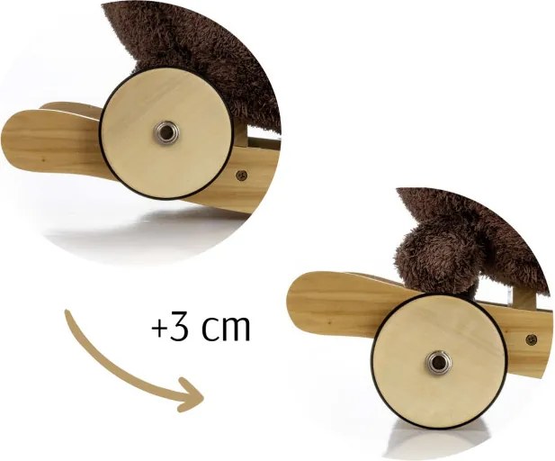 Hojdací psík Polly Plus hnedý