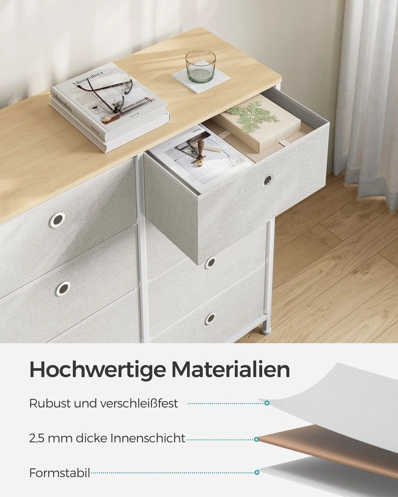 Komoda so zásuvkovými boxmi TRENILO 80x81,5 cm, dub/biela