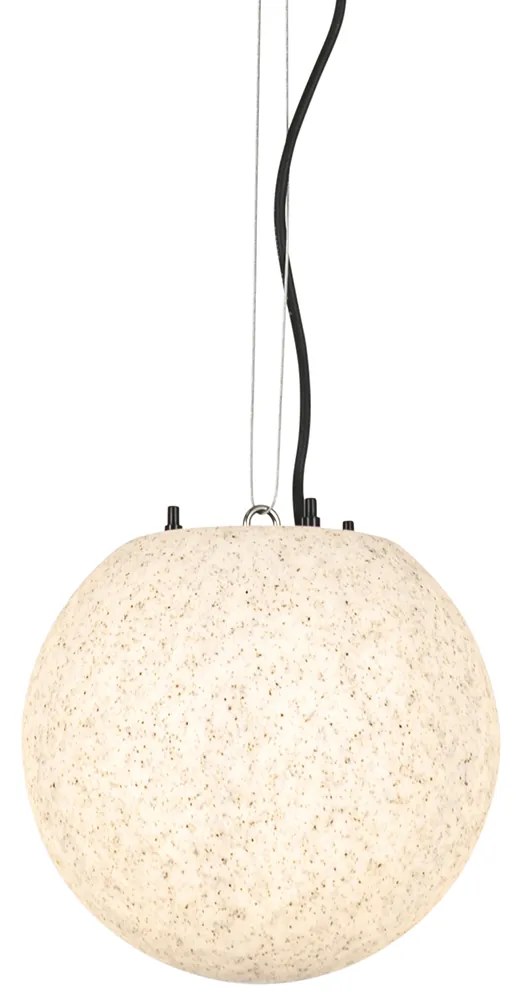 Moderné záhradné závesné svietidlo sivé 25 cm IP44 - Nura