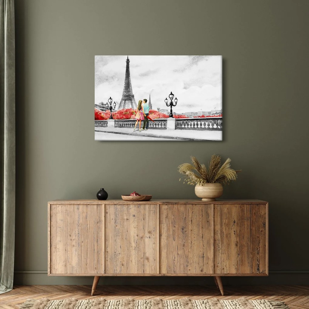 Obraz - Milenci v Paríži (90x60 cm)