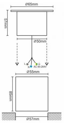 LED Vonkajšie nájazdové svietidlo LED/4W/85-264V IP67 2800K