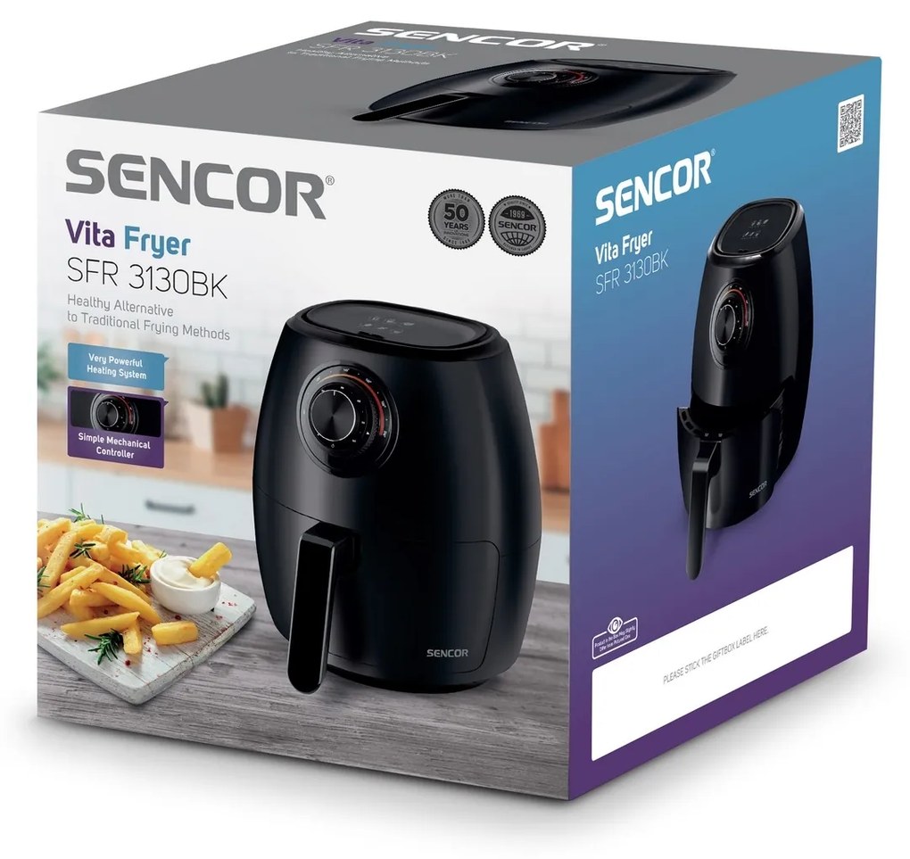 Sencor SFR 3130BK teplovzdušná fritéza
