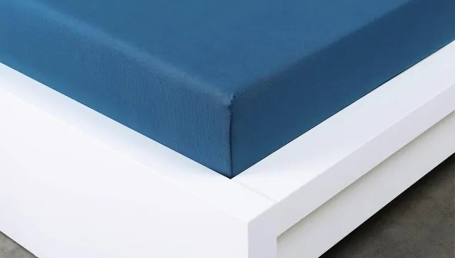 XPOSE ® Jersey prostěradlo Exclusive dvoulůžko - tmavě modrá 200x200 cm