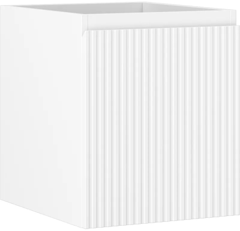 Mexen Rivel, kúpeľňová skrinka 40 cm, 1 zásuvka, drážkovaná, biela matná, 91A20-04047-1-BF01
