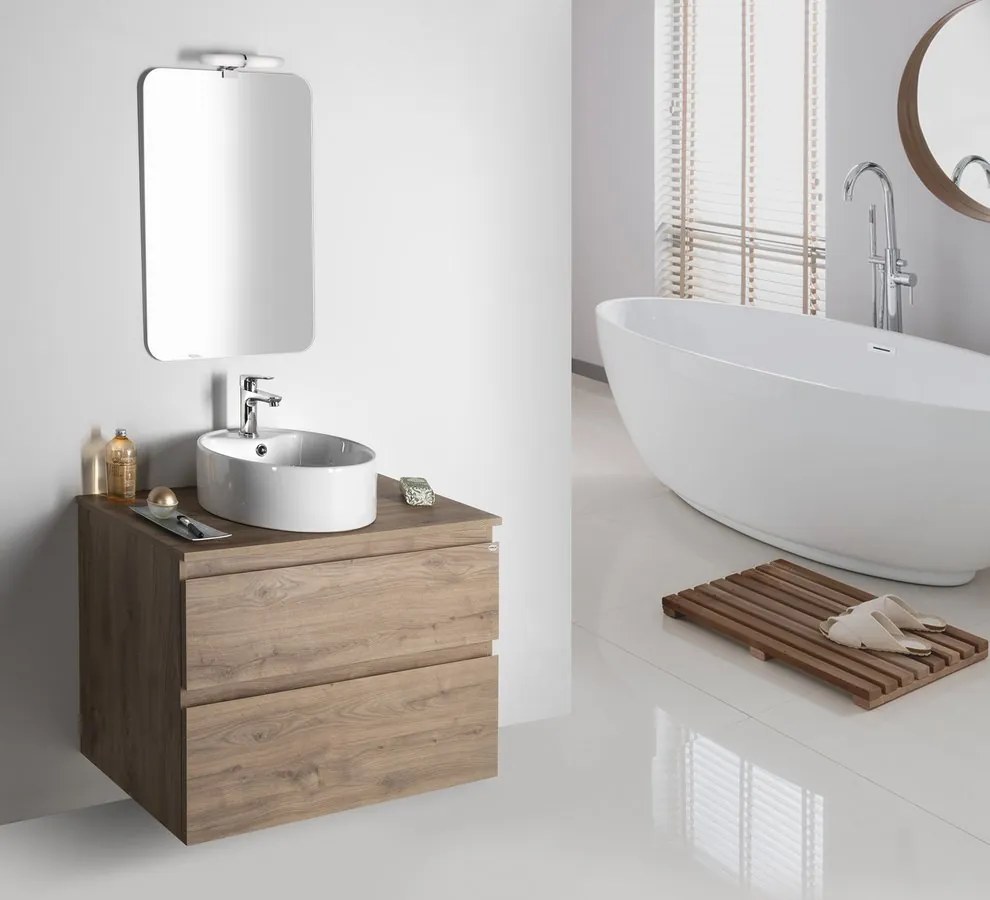 Aqualine Sapho, ALTAIR umývadlová skrinka 67x60x45cm, dub emporio