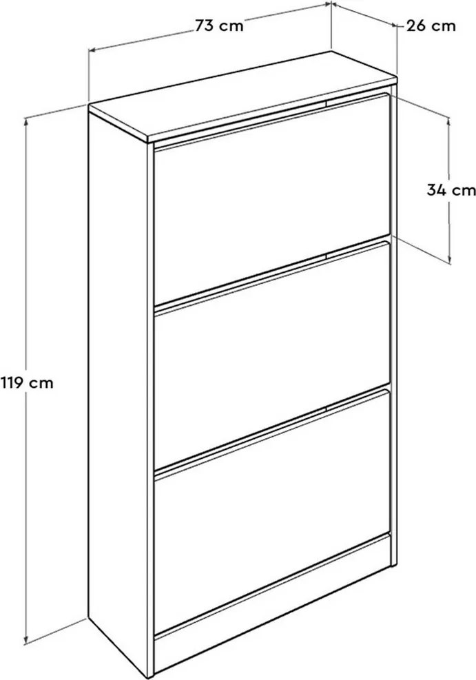 Skrinka na topánky Sven White II, L