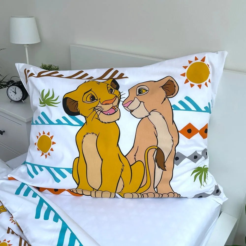 Bavlnené detské obliečky na jednolôžko 140x200 cm Lion King Africa - Jerry Fabrics