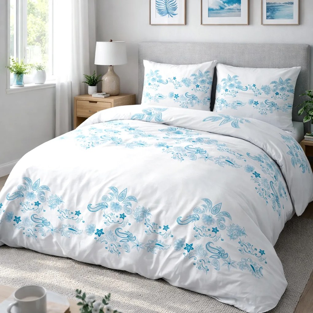 BAVLNENÉ OBLIEČKY COTTONLOVE 71464/1 200X220 CM, 2KS 70X80 CM VZOROVANÉ