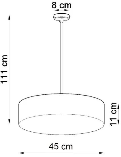 Luster na lanku ARENA 45 3xE27/60W/230V biela