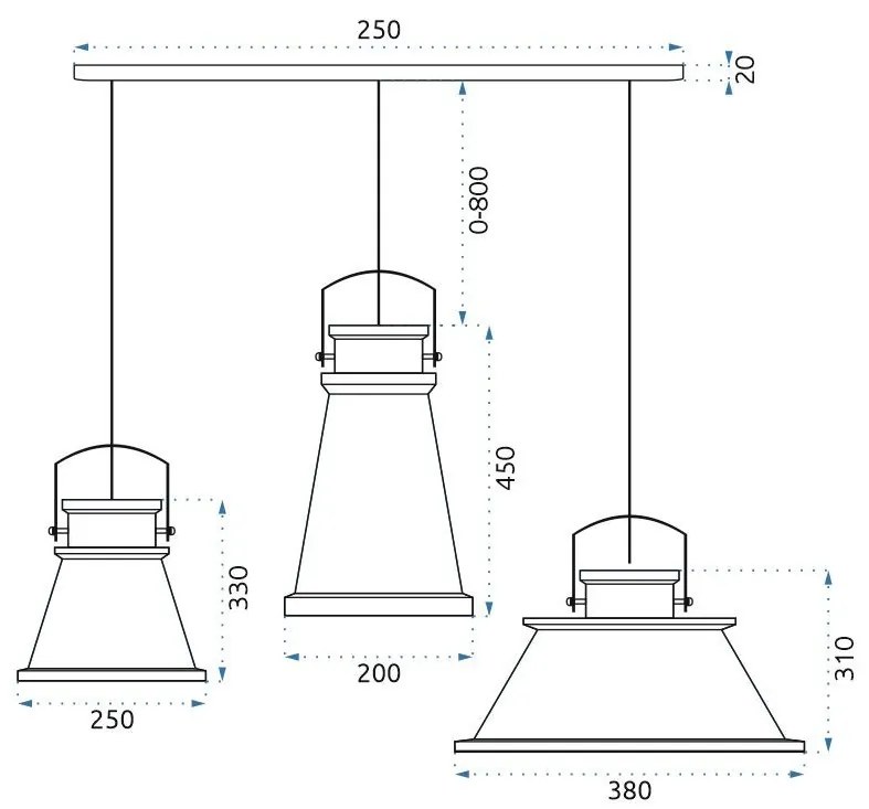 Dekorstudio Stropná lampa Asti ABC