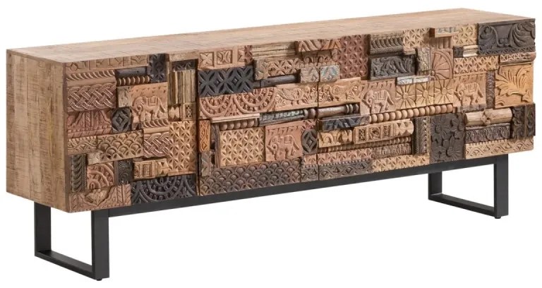 furniture-nabytek.cz - Masívny jedálenský stôl Grónsko z mangového dreva, lakovaný, hnedý – 200×40×75 cm