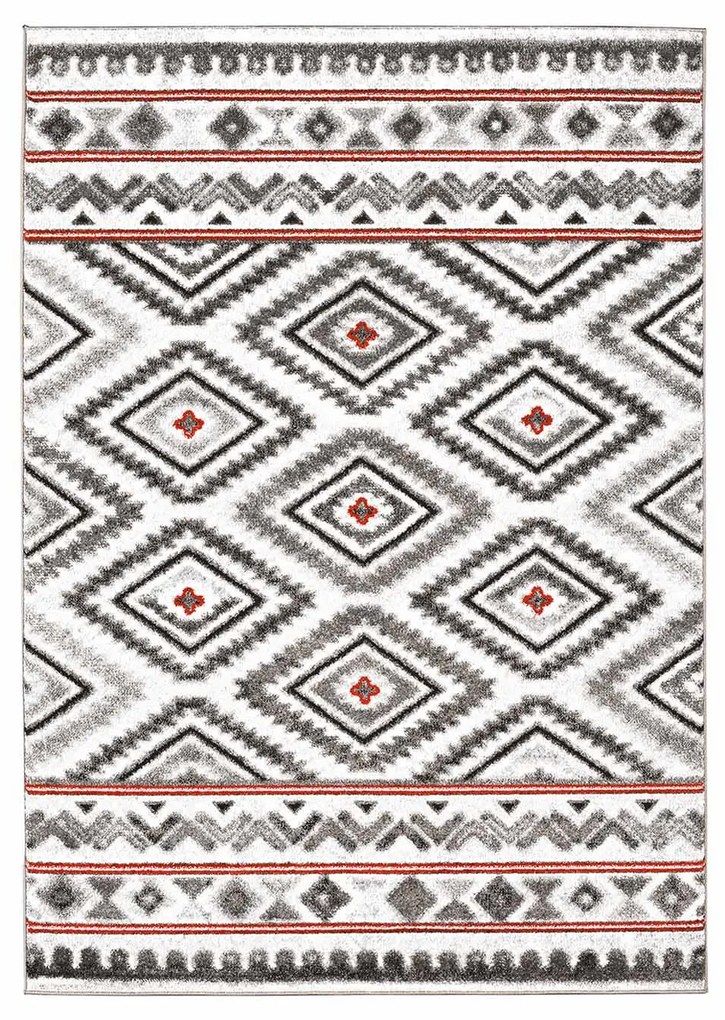 Dekorstudio Moderný koberec MODA SOFT sivo červený 1129 Rozmer koberca: 120x160cm