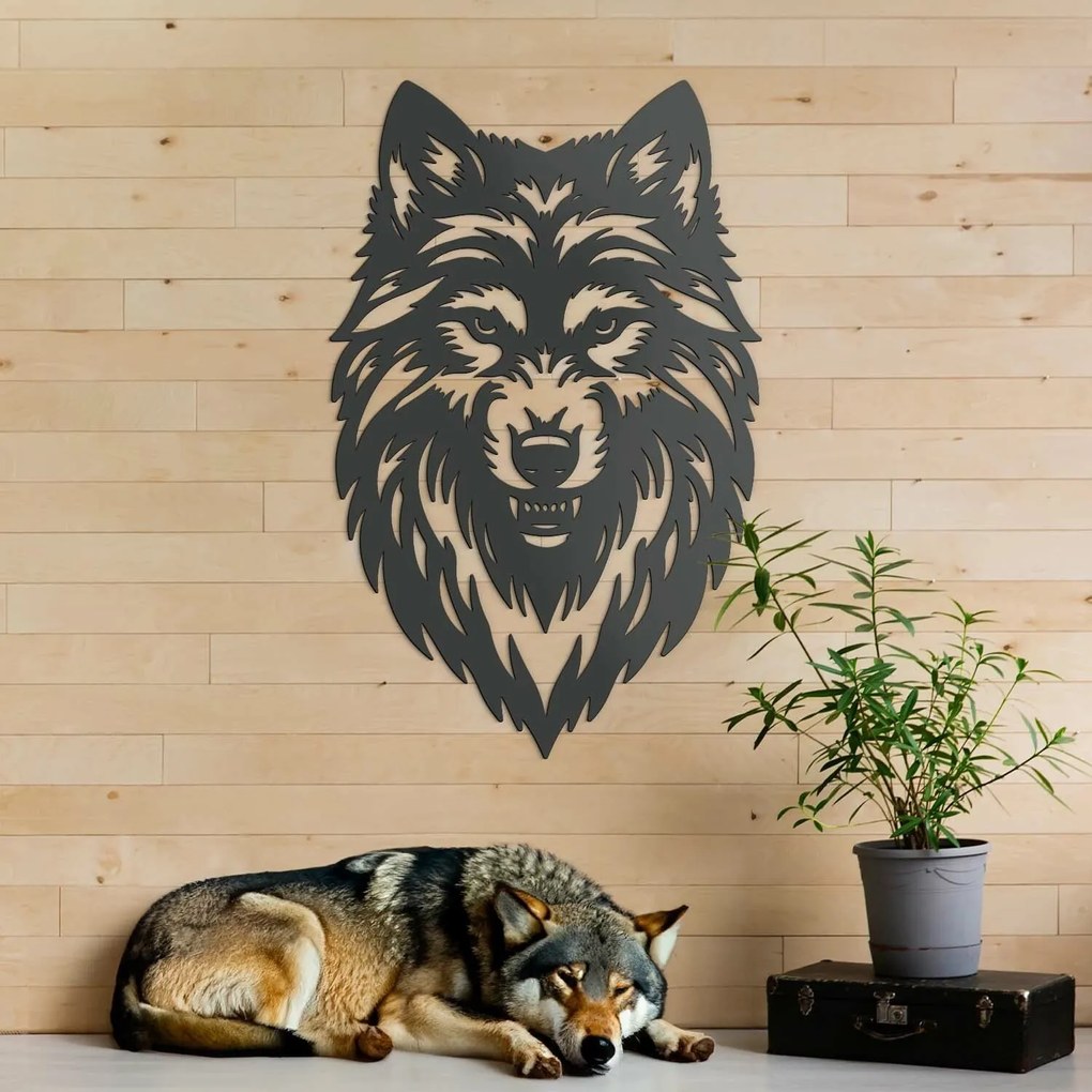 DUBLEZ | Drevený obraz - Dravý vlk