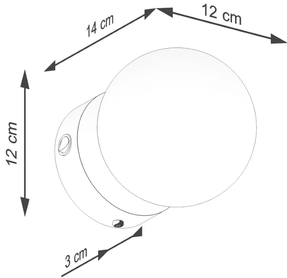 Biele nástenné svietidlo Blaze – Sollux