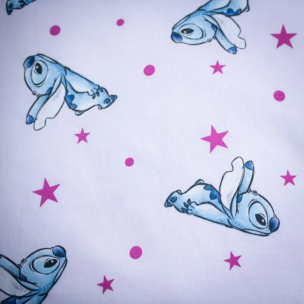 Halantex Bavlnené obliečky 140x200 + 70x90 cm - Lilo a Stitch "Pink Stars"