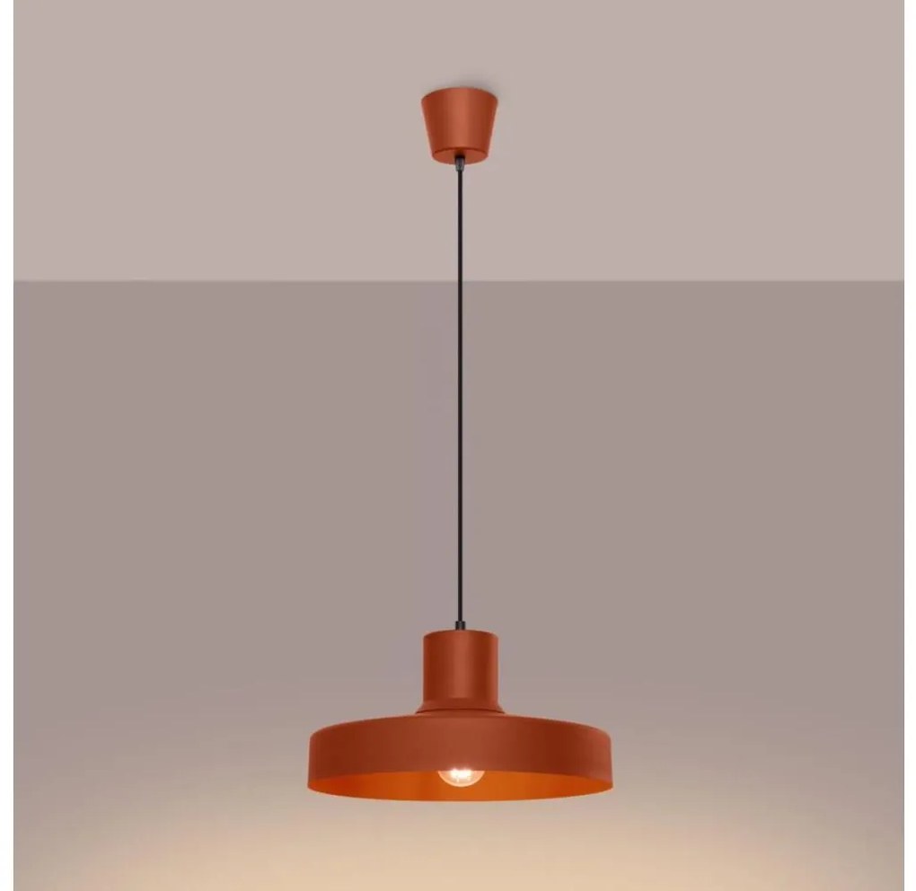 Sollux SL.1706 - Luster na lanku BILO 1xE27/15W/230V pr. 35 cm oranžová
