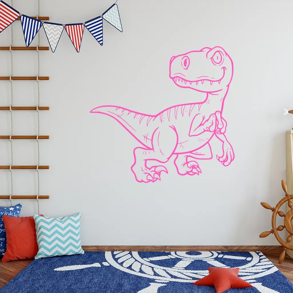 Veselá Stena Samolepka Dinosaurus Farba: žltá, Veľkosť: 60 x 56 cm