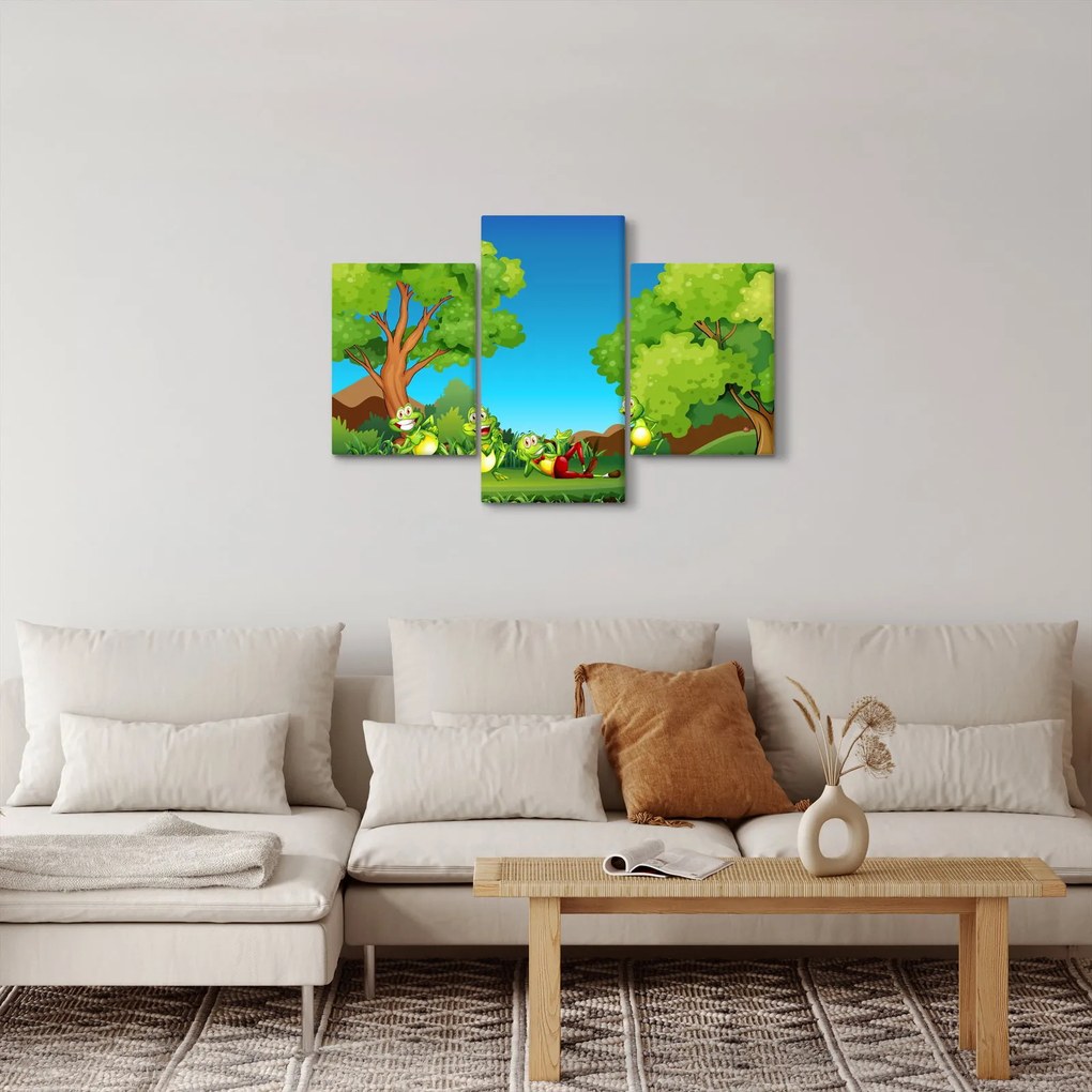 Obraz - Veselí žabiaci (90x60 cm)