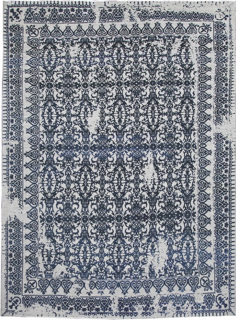 Diamond Carpets koberce Ručně vázaný kusový koberec Diamond DC-JK 7 Silver/denim - 365x550 cm